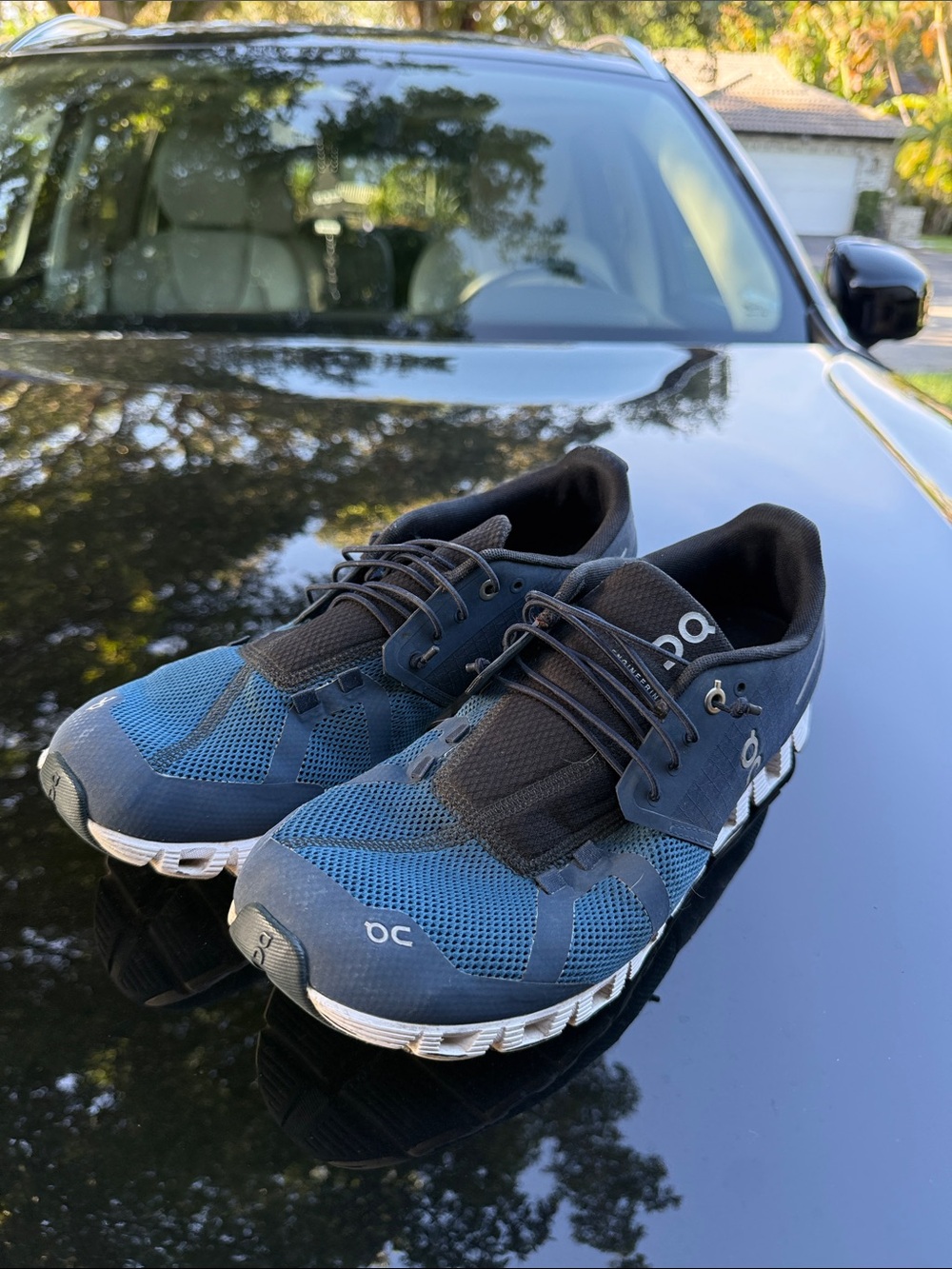 On Cloud On Running Men's Shoes Size 10.5 Blue White